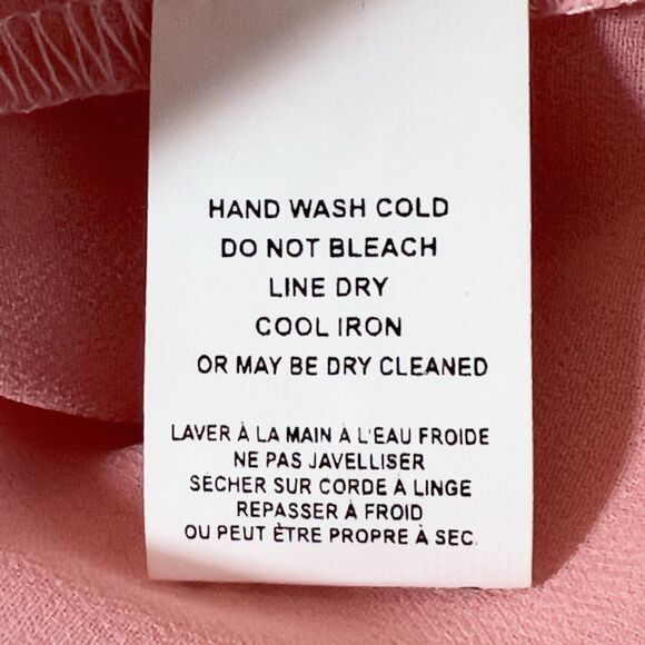 Ramy Brook Ora Metallic Print Maxi Dress Sz SP Pink Long Sleeve Crossover V-Neck - Picture 15 of 16